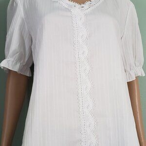 Women's white cotton top